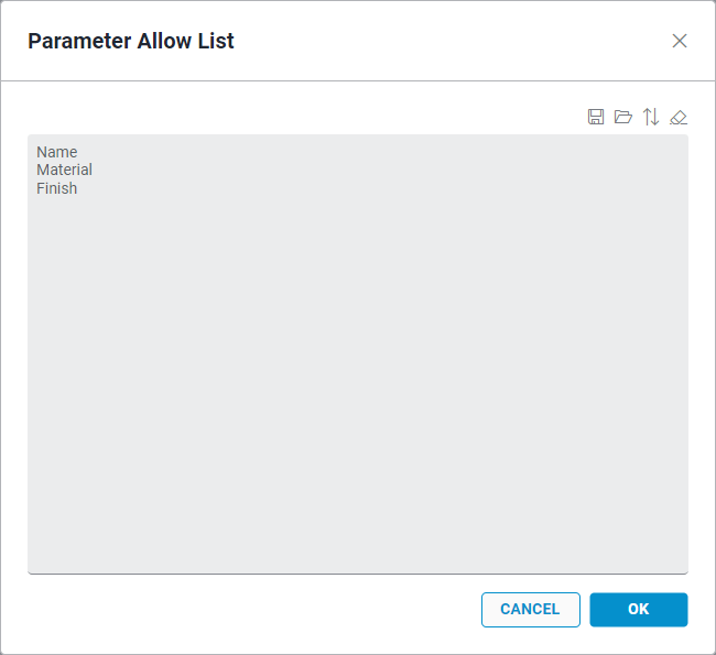 Parameter Allow List